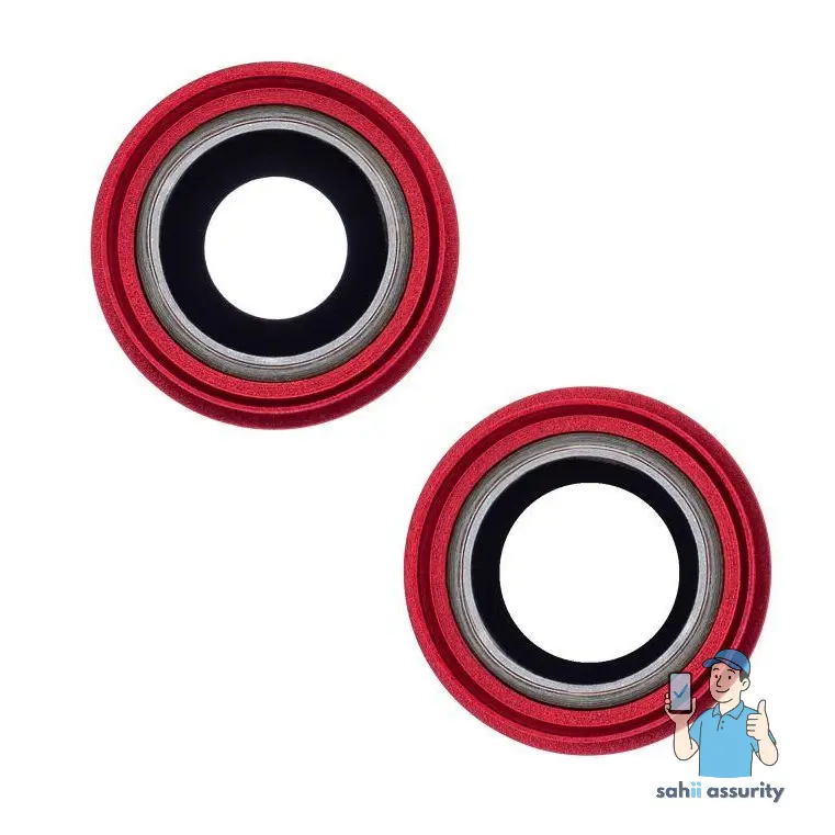 Camera Lens Glass with Frame for Apple iPhone 13 Red thumbnail